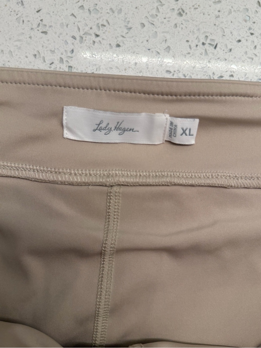 Lady Hagen Beige Pleated Golf Skort - Picture 3 of 4